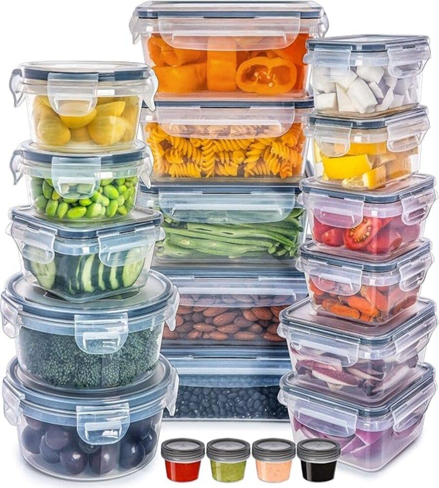 20-Piece Airtight Food Storage Container Set – BPA-Free, Leak-Proof, Stackable | Microwave, Freezer & Dishwasher Safe