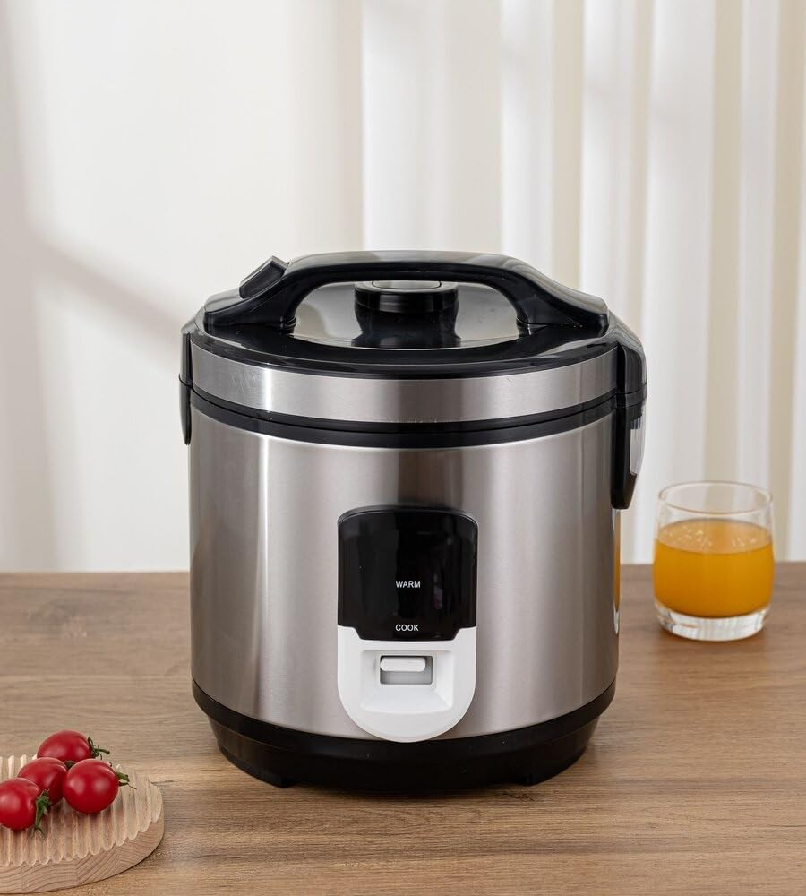 SC-750S 4L Rice Cooker – Non-Stick Aluminum Pot with Lid, Steamer Basket, Cook & Warm Function