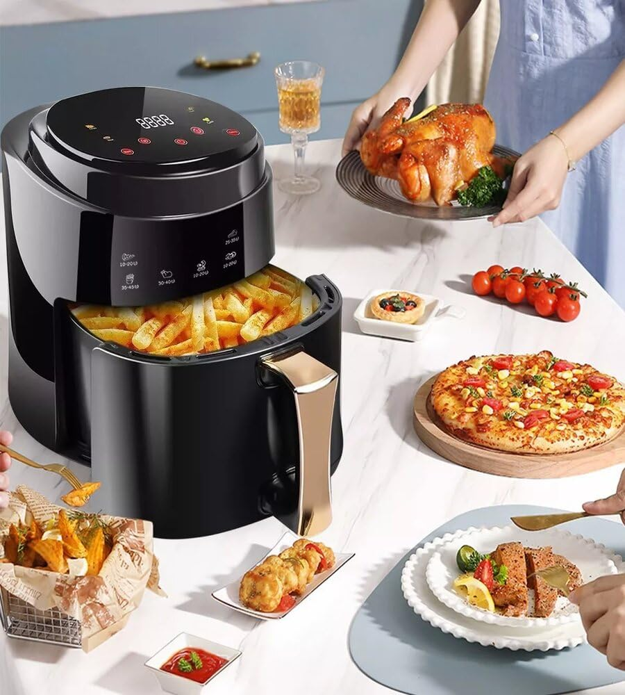 10L Multifunction Air Fryer – Oil-Free Electric Oven with LED Touch Screen, Non-Stick Basket & Smart Presets